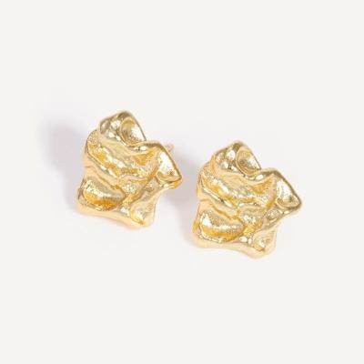 China None Fade 2020 Fashionable Crystal Diamond Stud Earrings Cheap Price New Gold Plated for sale