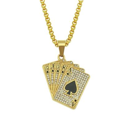 China Cuban ice cream chain- cheap our own manufacturer Fashion Personalized Custom necklace poker hip hop jewelry for sale