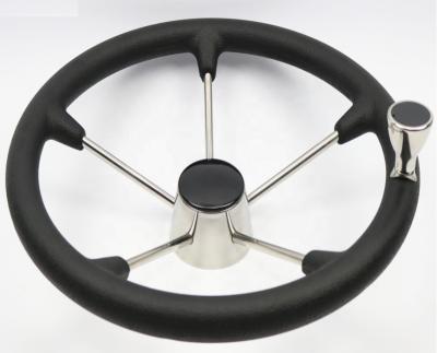 China For Most Of Boats And Yachts Marine Boat Yacht Stainless Steel Steering Wheel With PVC Foam Cover for sale