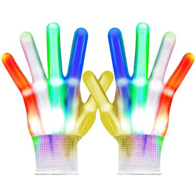 China High Quality Hot Selling Fun Finger Bone Cool Light Up Party Flasher Supplies LED Glow Mitt Party Supplies for sale