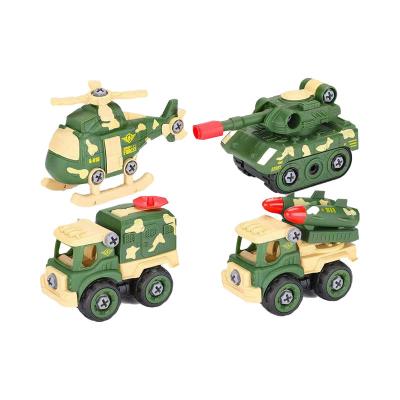 China Most popular products disassembly helicopter DIY toy plastic toy for boy gift environmental tank toy for sale