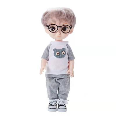 China Hot Selling Educational Fashion Dress up Street Boy 3D Eye Pupil and Curly Hair Toy for Kids Cute Doll for sale