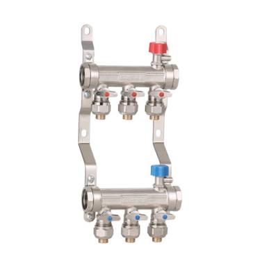 China Floor Heating 1 2 - 10 Inch Flexible Brass Manifold Professional Manufacturer for sale