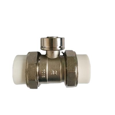 China General Lockable Brass Ball Valve With Double 32mm PPR Union for sale