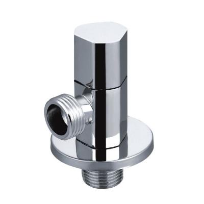 China General Quick Open Polished Chrome Plated Brass Angle Valve With Brass Handwheel 1/2