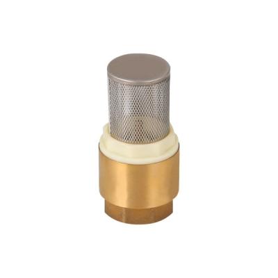 China General Brass Spring Check Valve With SS Filter Brass Suction Valve 1/2