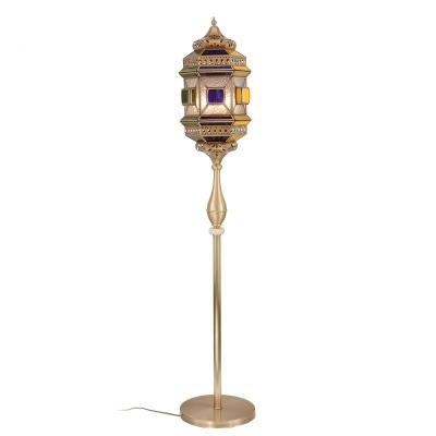 China Bedroom LED Vintage Copper Floor Lamp Antique Copper Floor Lamp For Luxury Decorative Lighting for sale