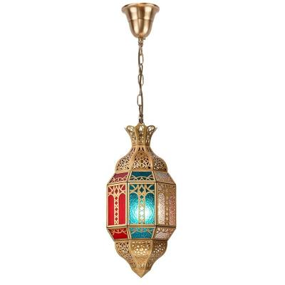 China Interior Decorative Vintage Copper Table Lamp With Colored Body for sale