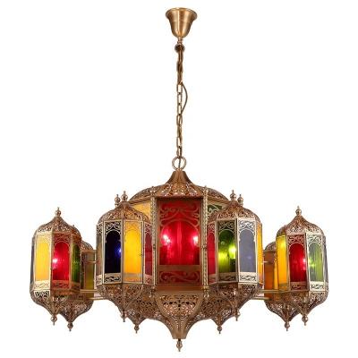 China Hotel Arabian Style Copper Grove Chandelier Copper Lantern Chandelier for sale