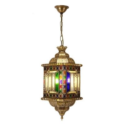 China Gemaakt van gekleurd glas koper kandelaar Interieurverlichting Decoratie Koperglas Arabisch-moslim Vintage Style LED Koperlamp Te koop