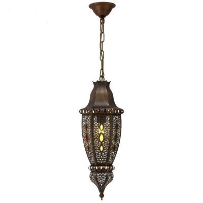 China 4 KG Holle Koper Lantern Arabische Moslim Retro Stijl Koper Kroonluchter Interieurverlichting Decoratie met E14 Lichtbron Te koop