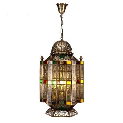 China Middle-Sized Copper Chandelier for European and American Modern Style Indoor Lighting in Southeast Asian Arab Muslim Design for sale