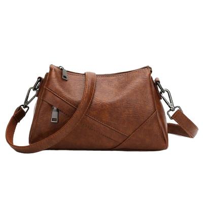 China Hot Selling Multifunctional Classic Vintage Ladies Cross-body Bag With Large Capacity Women Fashion Shoulder Leather Handbag for sale