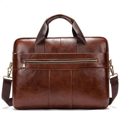 China OEM GENUINE LEATHER 2022 Customized High Quality Mens Business Laptop Handbag Coffee Men Bag Messenger Laptop Briefcase for sale