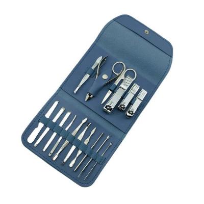 China Portable Nail Art Tool Wholesale 16pcs Nail Clipper Stainless Steel Nail Set and Beauty Tools 16 Sets for sale