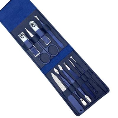 China Finger Nail 10pcs/set Nail Cutter Set Nail Clippers Folding Bag Stainless Steel Cutter Tool Finger Manicure Tools Manicure Nail Clippers for sale