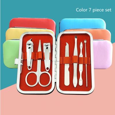 China Finger Nail Manicure Care Tool Gift LOGO Nail Set Custom Made 7 Piece Set for sale