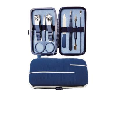 China Factory Direct Selling Personal Care Factory Direct Selling Nail Beauty 7Pcs Kit Finger Nail Clippers Tools Kit Blue Grooming Care Set for sale