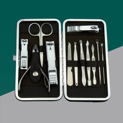 China Popular Cheap OEM Stainless Steel Pedicure Nail Clippers Custom Kit 12 PCs Manicure Set for sale