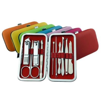 China 10 Pieces Finger Decoration Tool Nail Care Cutter Cuticle Trimmer Pedicure Kit Multifunction Nail Clipper Tool Kits for sale