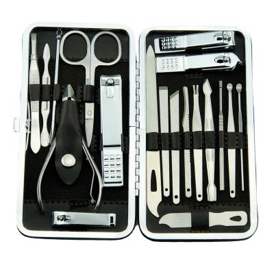 China Finger Nail 19 Pcs Manicure Pedicure Set Nail Tools Nail Clipper Scissor Manicure Travel Set Promotion Gift Nail Manicure Set for sale