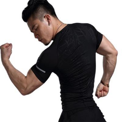 China Quick-drying Fitness Clothing Men's Breathable Professional Fitness Clothing Short Sleeve Sports Running Training Sports for sale