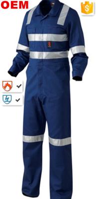 China Acid Resistant Coverall /100 %cotton Oil Refinery Work Wear Coverall For Oil And Gas for sale