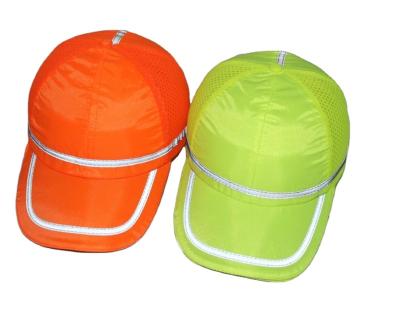 China Water Proof Hi Fit Vis Yellow Reflective Running Hats Safety Sports Dry Hats for sale