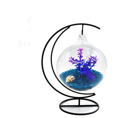 China Hot Selling Popular Design Sustainable Hanging Clear Glass Fish Bowl for sale