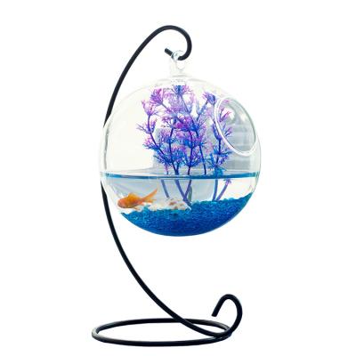 China Different Style Viable Hot Selling Clear Glass Hanging Fish Bowl Popular Available for sale