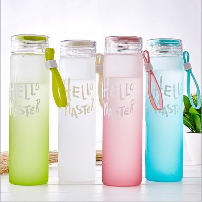 China Hot Selling Wholesale Price Viable 480ml Colored Glass Water Bottles For Drinking for sale