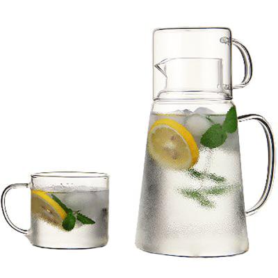 China Viable Mouth Blown Design 1200ml Water Glass Fancy Pitcher Accepting Custom Packing for sale