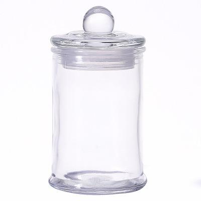 China Classic Apothecary Candle Glass Jar Wholesale Price Different Sizes Accepting Custom Logo for sale