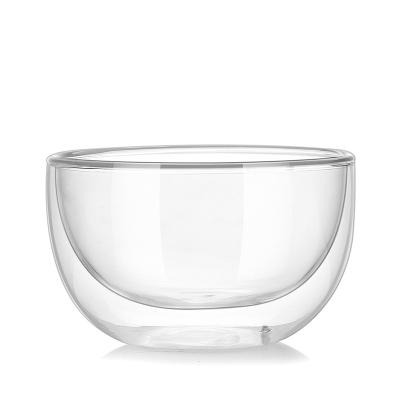 China 100% Sustainable Hot Selling Lead Free Double Mouth Wall Blown Glass Bowl for sale