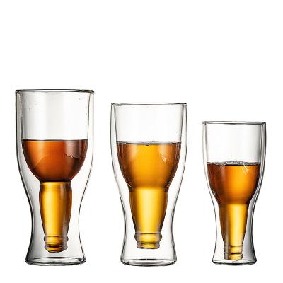 China Hot Selling Lead Free Beer Glass Wall Mugs Various Sizes Available Wholesale Price Double Wall Mugs for sale