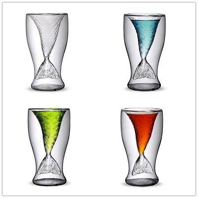 China Unique Wholesale Price Fish Design 100ml Lead Free Glass Cocktail Glasses for sale