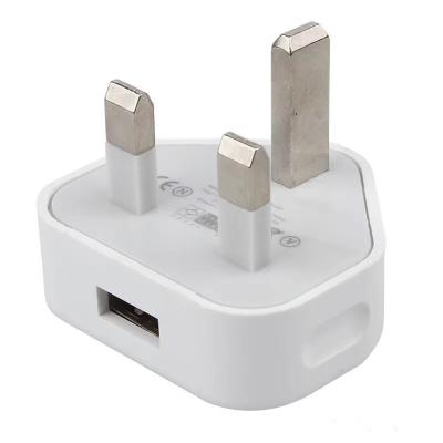 China Moblie Phone Charging OEM Customize Custom Wholesale Portable Wall Charger 3 Pin USB Travel Charger Adapter UK Single 5V 1A UK Plug for sale