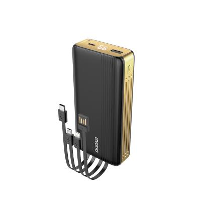 China Other Manufacturer DUDAO K4Pro 5V 2A Dual USB Ports Portable Mobile Charger ISO9001 with Built in Cables Powerbank Power Bank 20000mah for sale