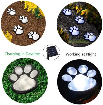 China Garden Paw Design Decorative Lamp Solar Outdoor Animal Solar Led String Garden Lights Decor for Patio, Yard, Walkway Lighting for sale