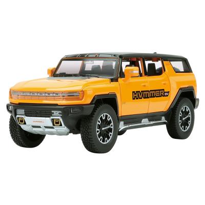 China Diecast Toy 1:24 Simulation New Energy SUV Pull Back Off-Road Vehicle Model Diecast Toy Diecasts With Sound And Light for sale