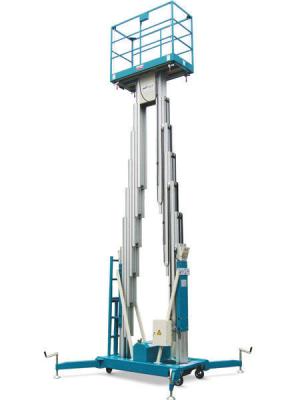 China Column Hydraulic Aluminum Work Platform Blue Color For Underground Install for sale