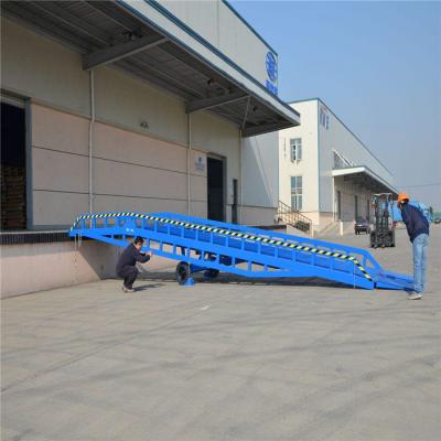 China Hydraulic Mobile Loading Ramp 8 Ton 10 Ton 12 Ton Steel Loading Dock Ramp for sale