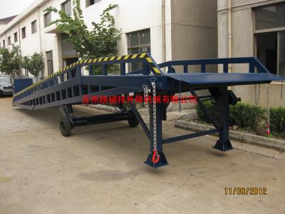 China Hand Control Movable Loading Ramp , Portable Loading Dock Ramps For Warehouse for sale