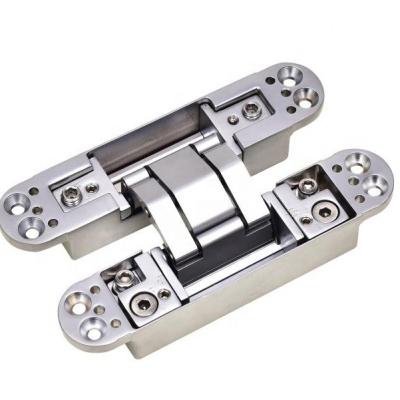 China 3D Modern Zinc Alloy Adjustable 180 Degree 60kg Concealed Door Hinge For Folding Door for sale