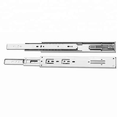 China 3 Fold+Full Extension 45mm Hardware Products Ball Bearing 3 Channel Drawer Slide With Telescopic Drawer Slide for sale