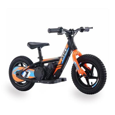 China Aluminum alloy Electric balance bike for children 24V  Children no pedal Riding on 12inch Electric kids Toy bike for sale