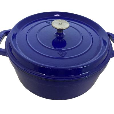 China Sustainable 10pcs China Supplier Blue round 28cm Enamel pot cookware for Morden Kitchen for sale