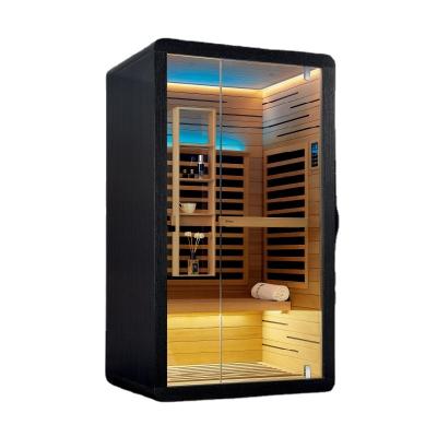 China Factory 2 Door Modern Chinese Sauna Cabin Room Transparent Sauna Steam Bath for sale