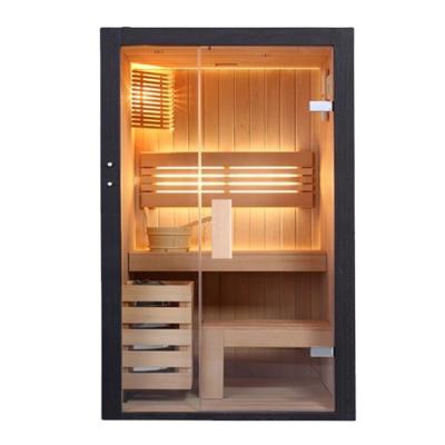 China Modern Sauna Room 1 Person Steam Shower Room Traditional Sauna Room Steamer With Transparent Door for sale