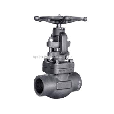 China General DN15-DN50 Welded Thread Flanges Forged Steel Stop Valve for sale